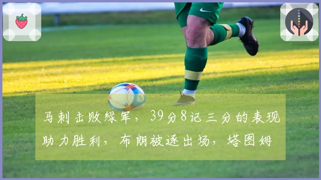 马刺击败绿军，39分8记三分的表现助力胜利，布朗被逐出场，塔图姆难以逆转局势